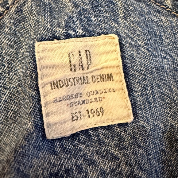 Gap Overalls Women Large Or Men Medium Y2K Denim Bibs Light Medium Wash Blue. - Picture 14 of 14